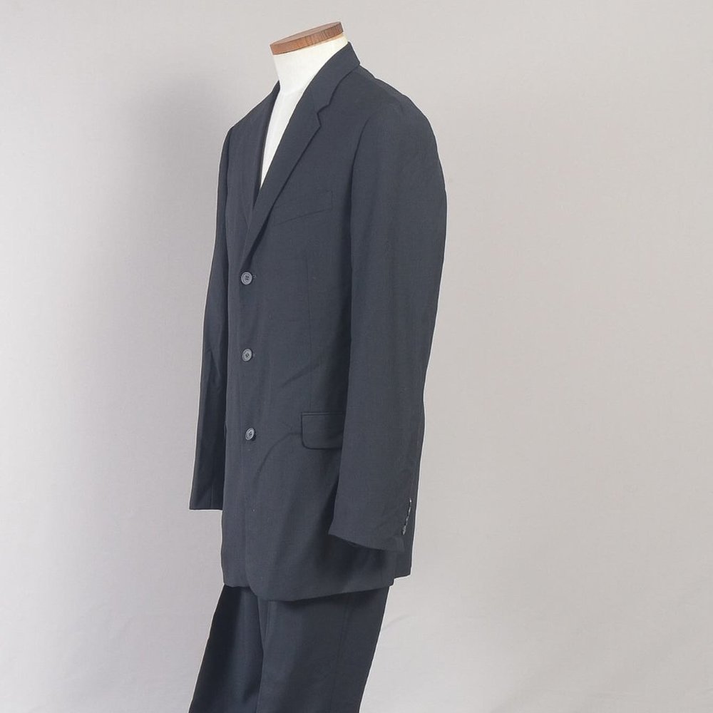 Emanuel Men's Suit Gray Pure Wool 42R 38x42